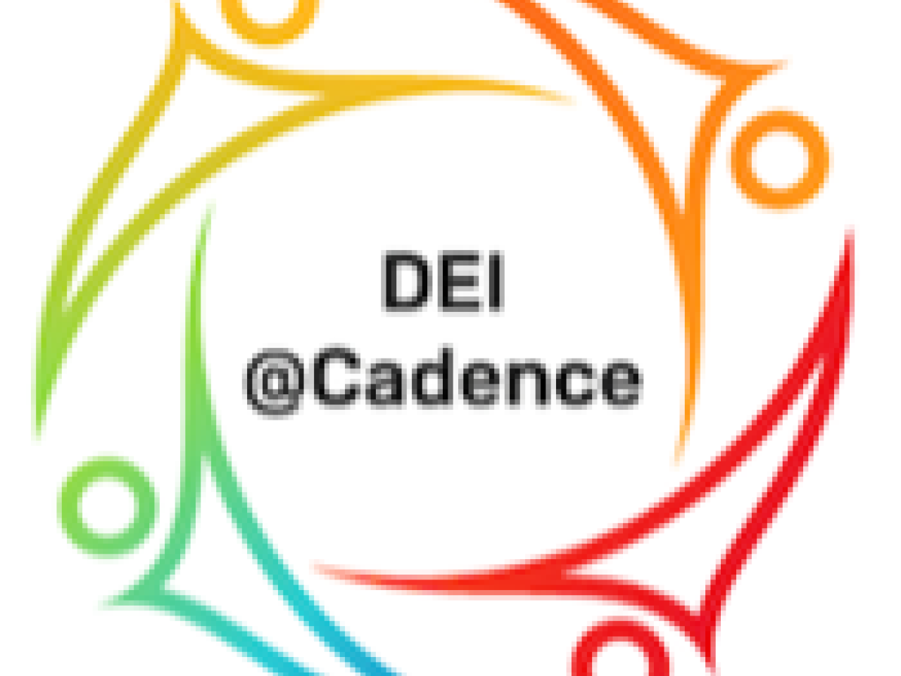 DEI at Cadence surrounded with four abstract colorful images