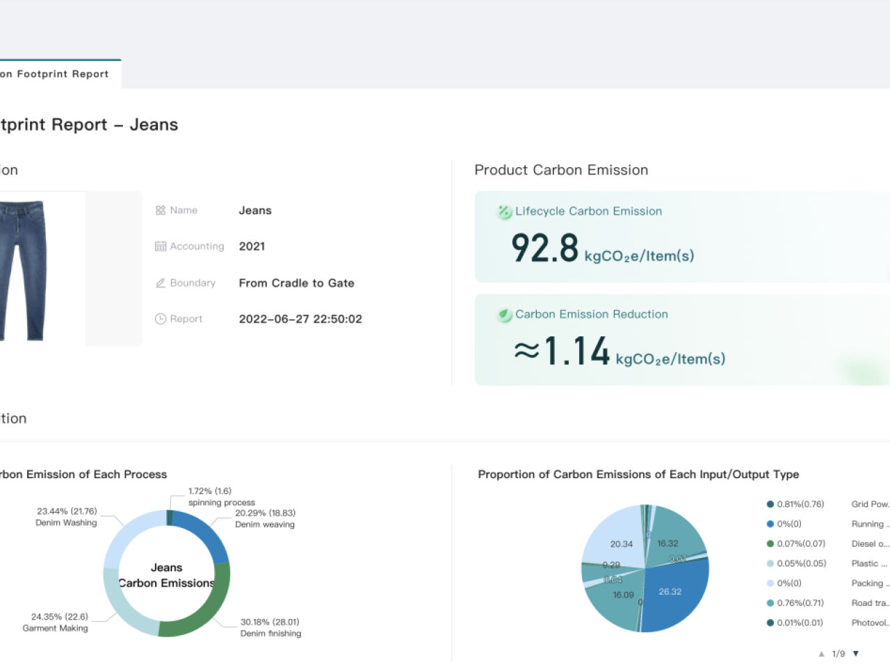 screenshot of online platform