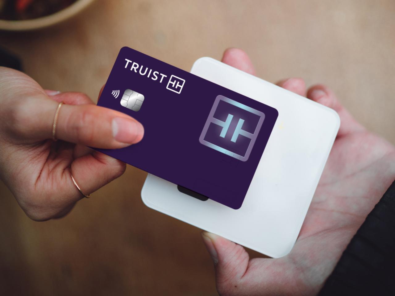 Holding a Truist bank card