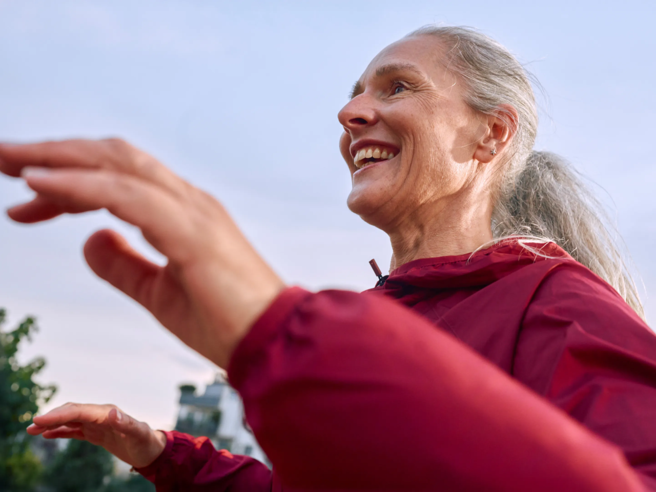 woman smiling