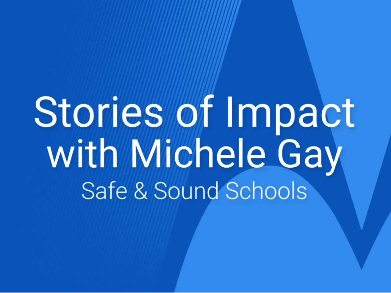 "Stories of Impact with Michele Gay Safe & Sound Schools"