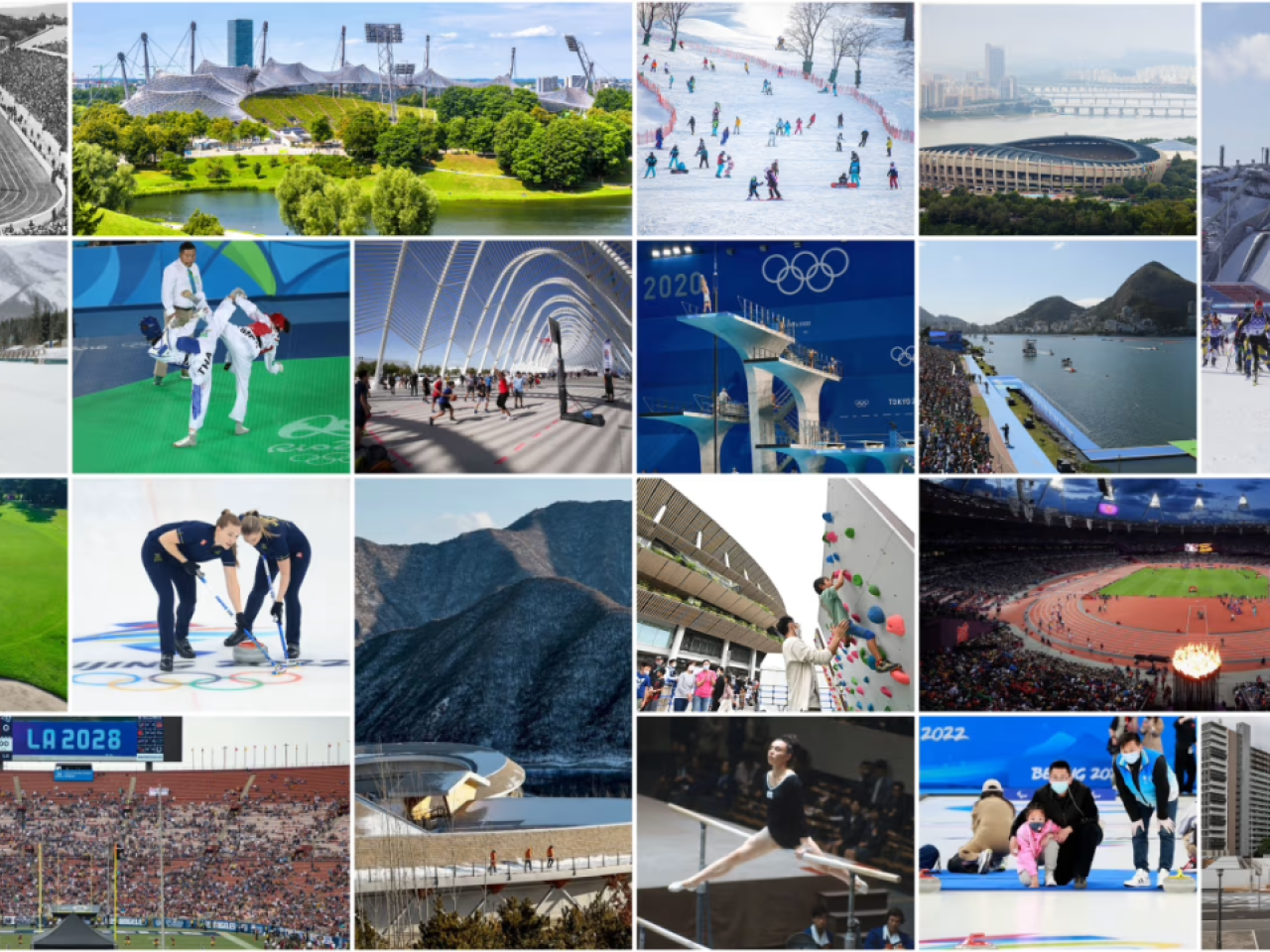 Collage of Olympic moments