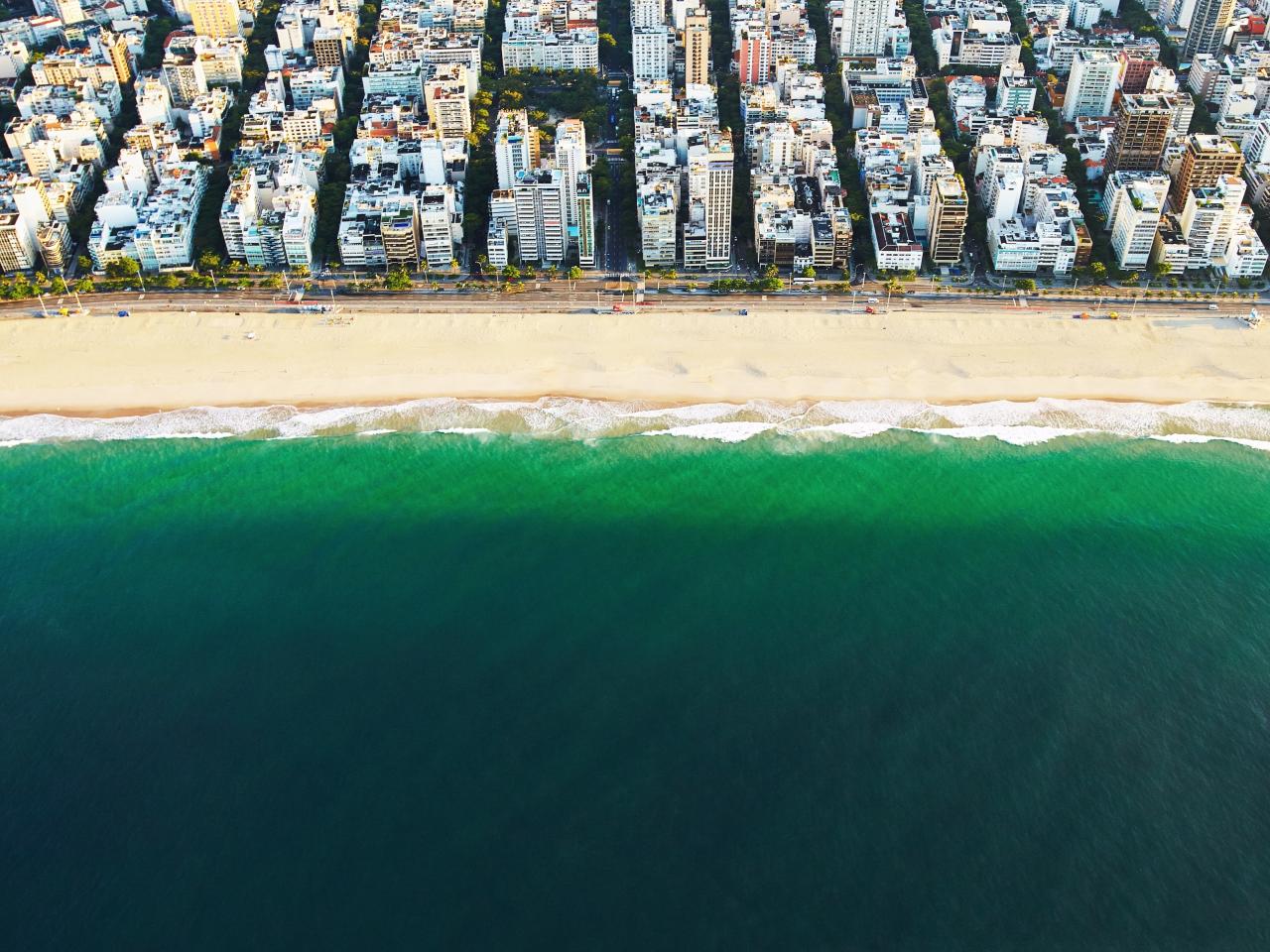 Aerial view of beach
