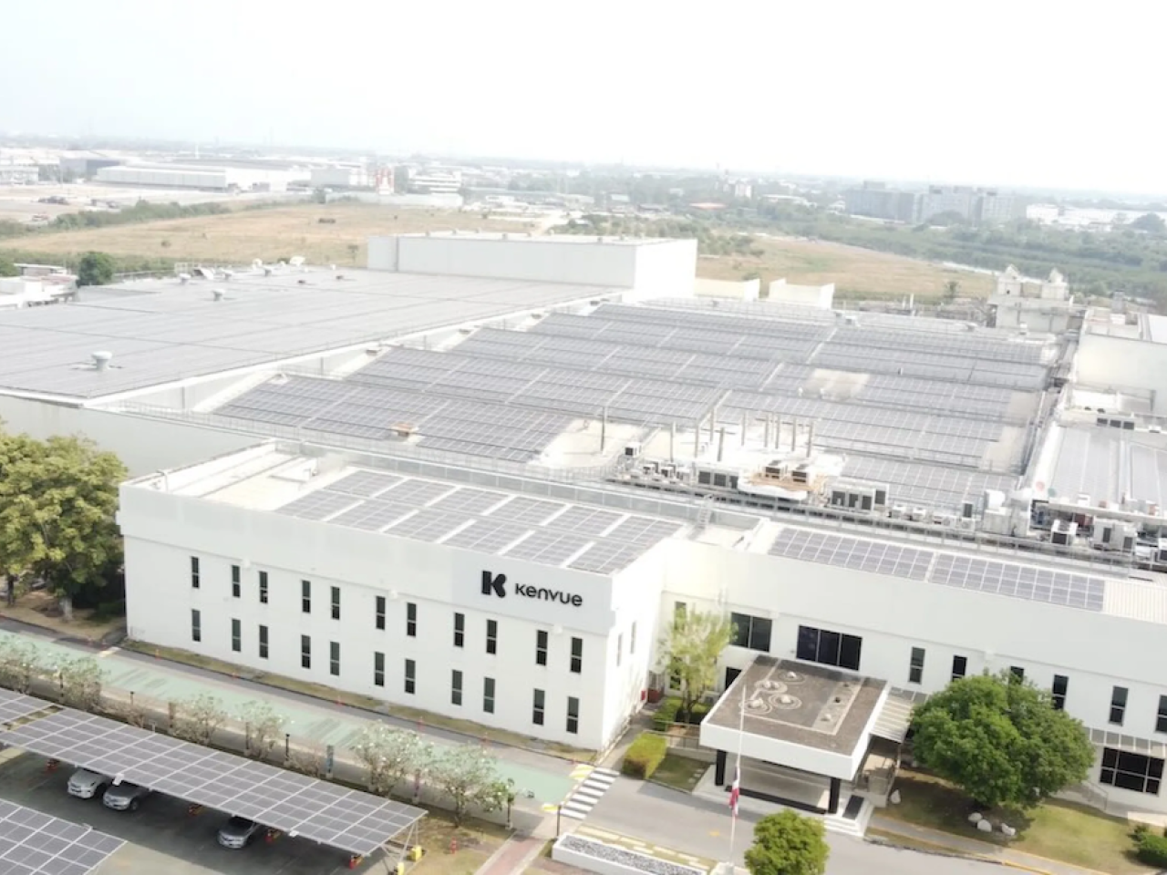 Aerial photo of the Kenvue headquarters.
