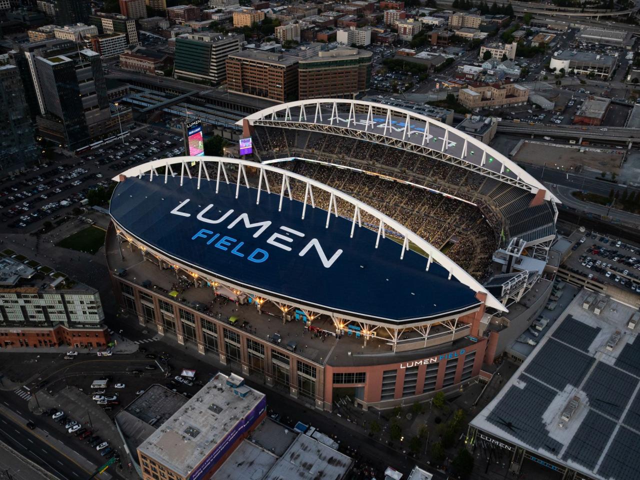 Aerial photo of Lumen Field