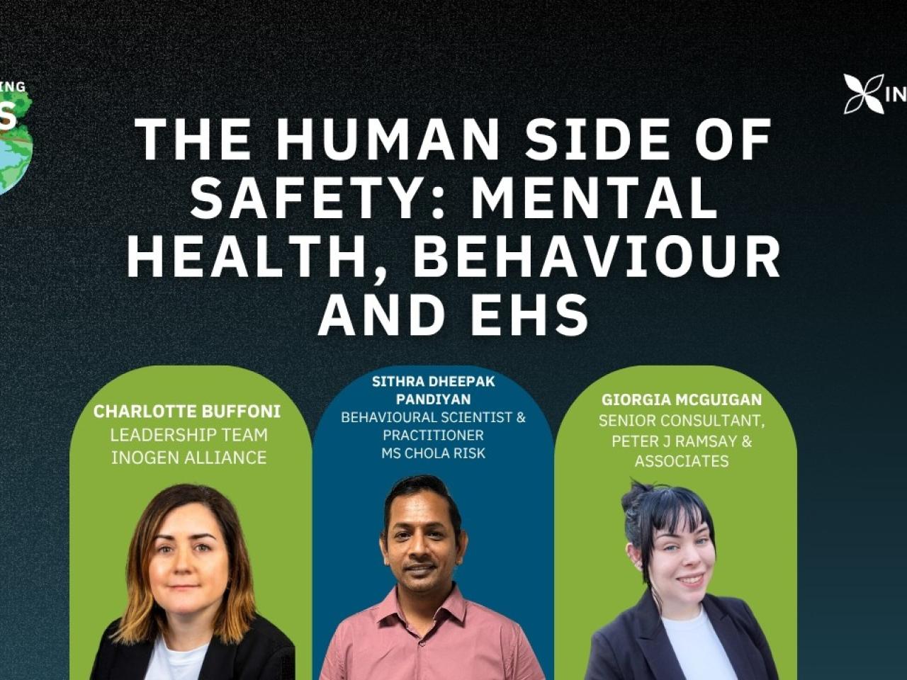 Podcast title and profile pictures of guest speakers