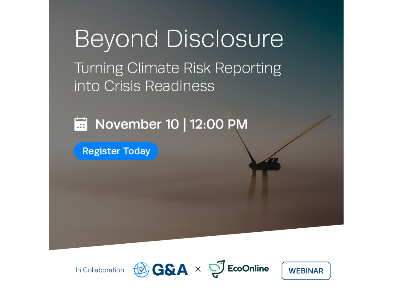 G&A with D4H/EcoOnline Webinar: Beyond Disclosure: Turning Climate Risk Reporting into Crisis Readiness