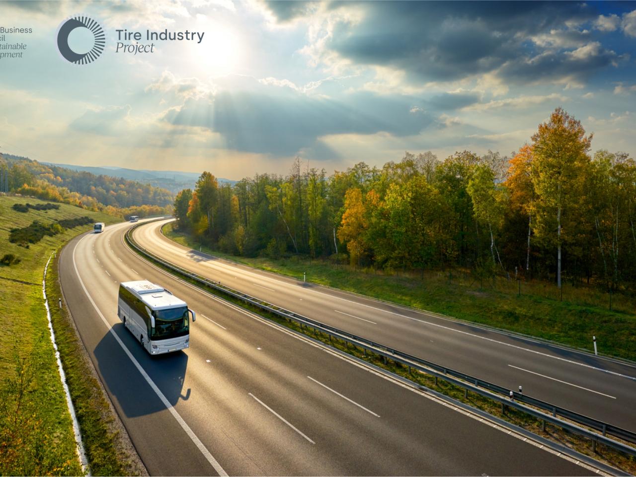 A bus on an open road