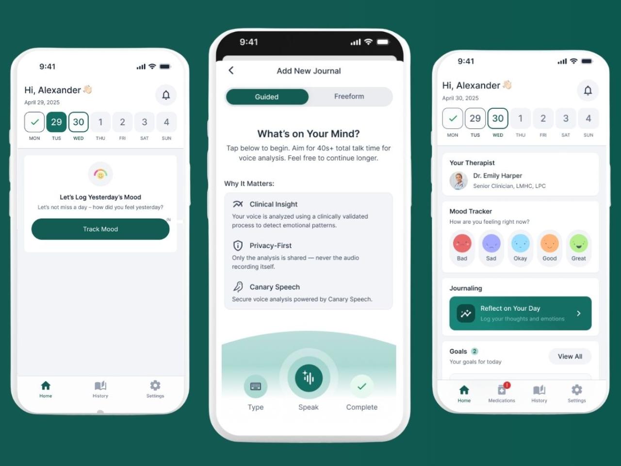 relief AI UX layout