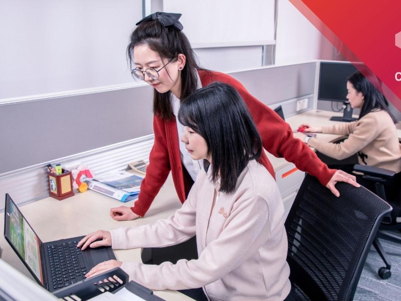 people working on computers