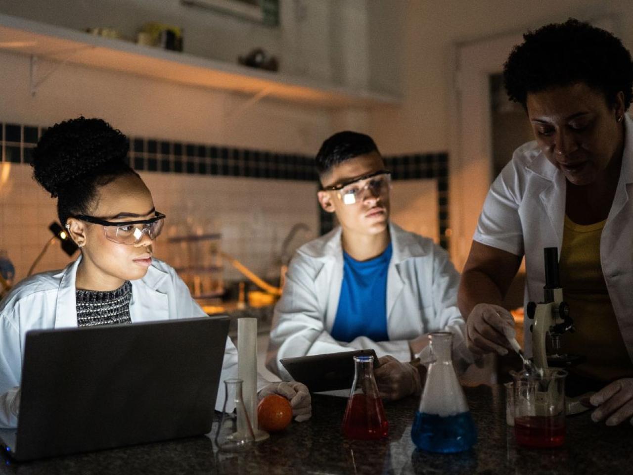 group of students learning together