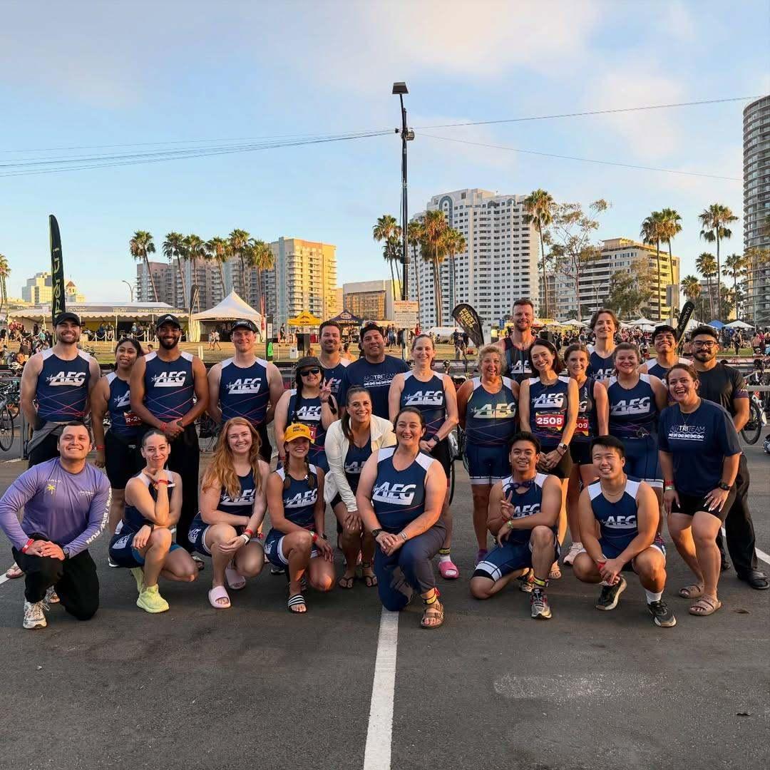 AEG Tri Team Group Photo at the 2026 Long Beach Legacy Triathlon 