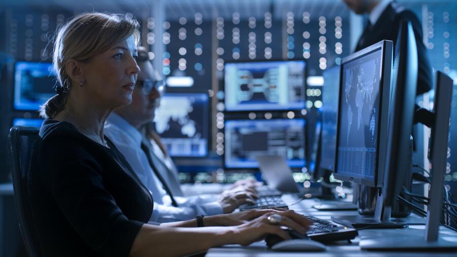 Woman working on computer