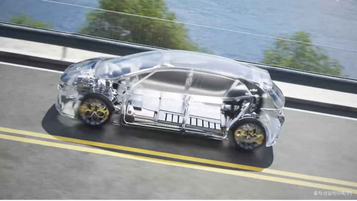 transparent car in motion