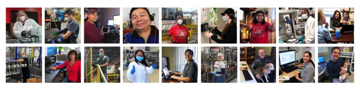 Employee headshot collage