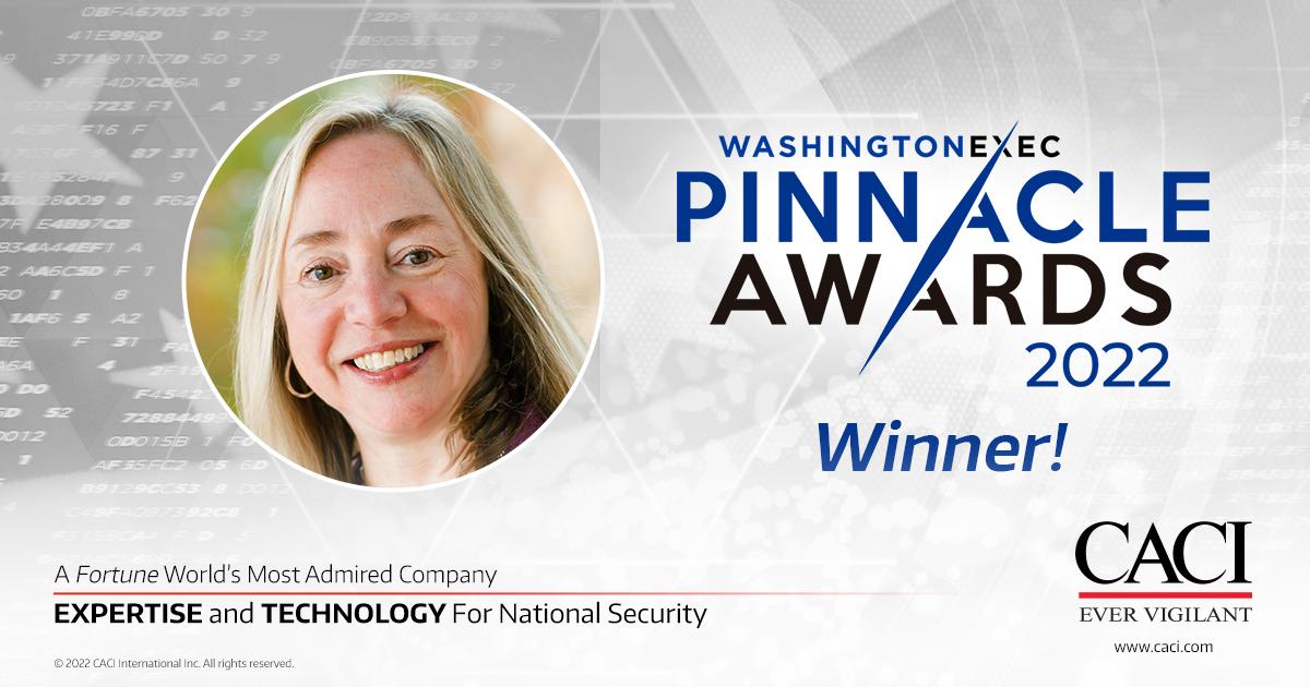 Pinnacle Awards Winner text with headshot of Linda Braun