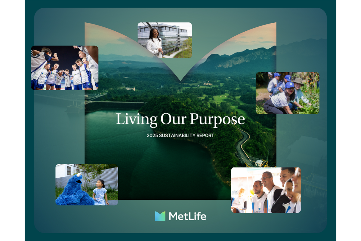 MetLife 2025 Sustainability Report cover: Living Our Purpose
