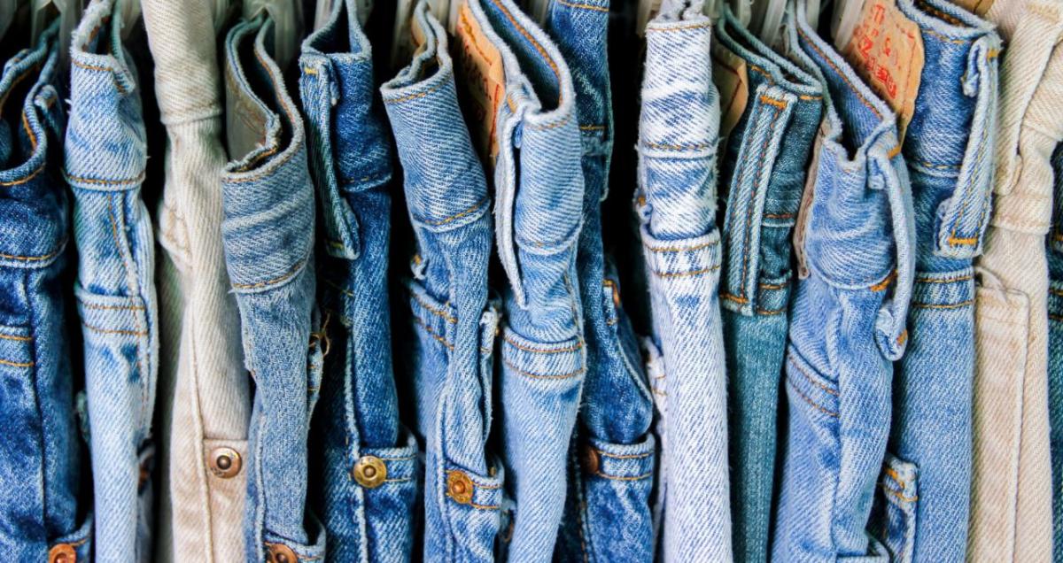 denim jeans close up