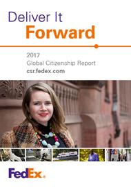 Cover of FedEx's 2017 Global Citizenship Report