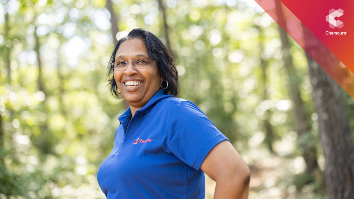 Chemours employee in a forest