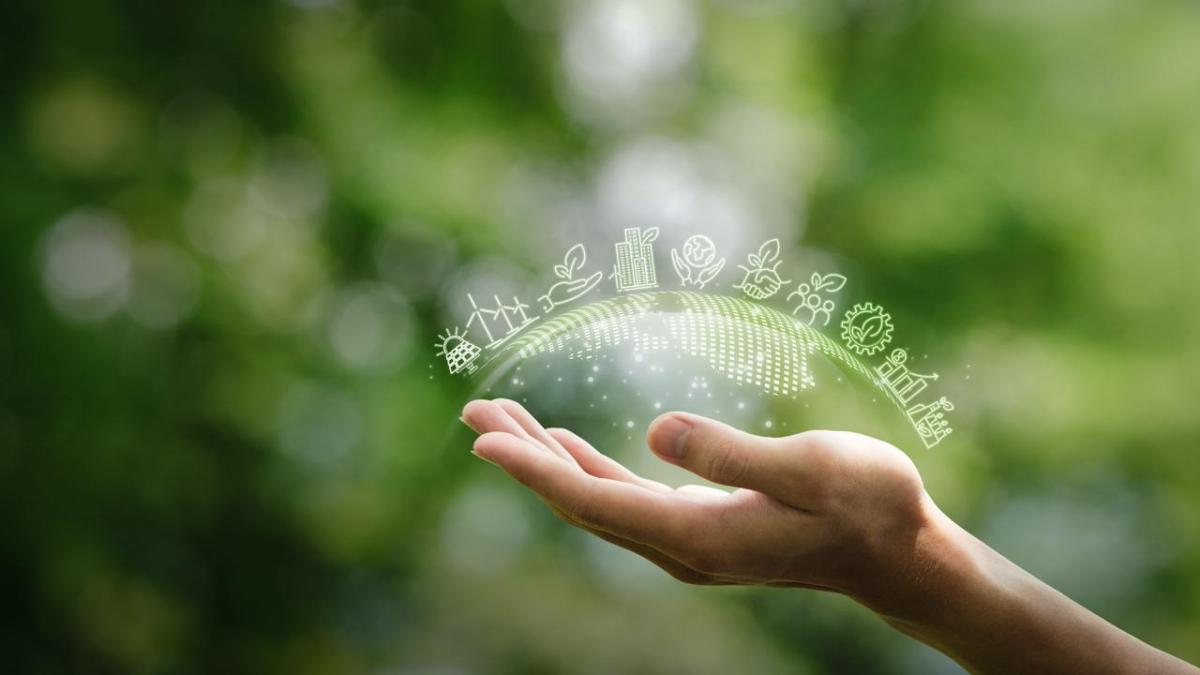 Illustration for environment, business or green investment concept