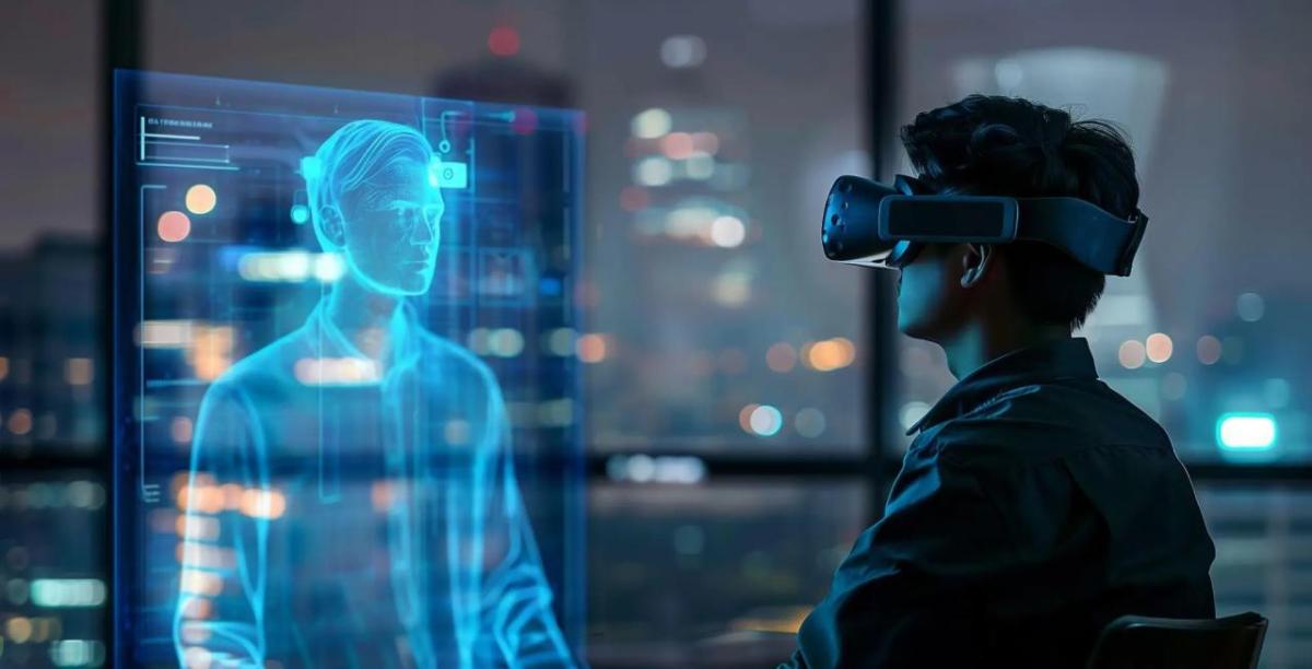 person looking at an AI model