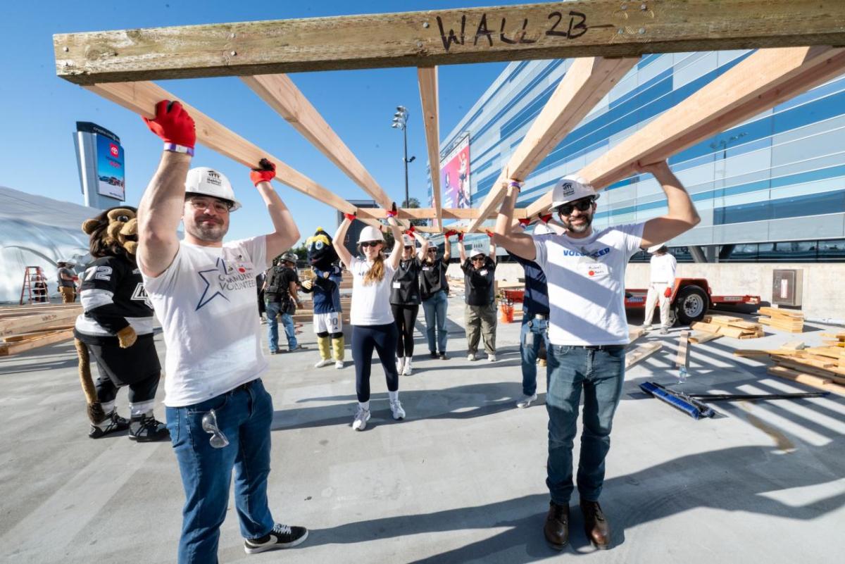 AEG employees participated in a hands-on “Wall Build” with San Gabriel Valley Habitat for Humanity.