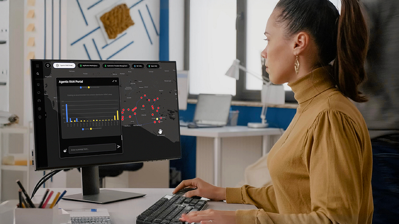 Woman working at computer