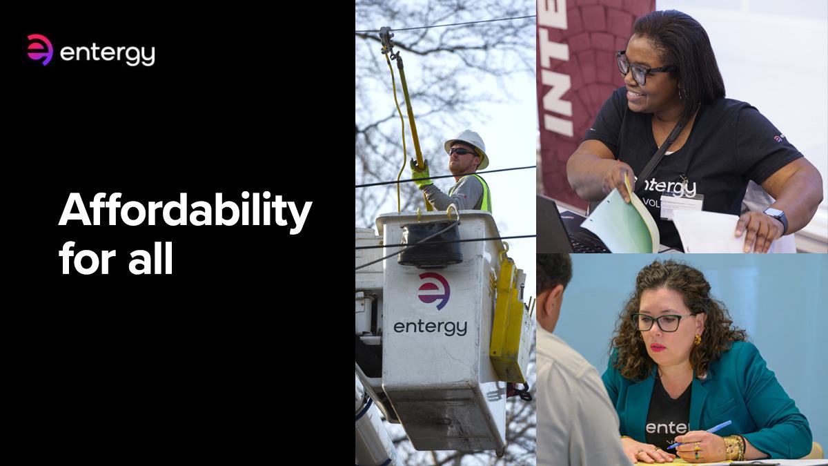"Affordability for all" with collage of employees