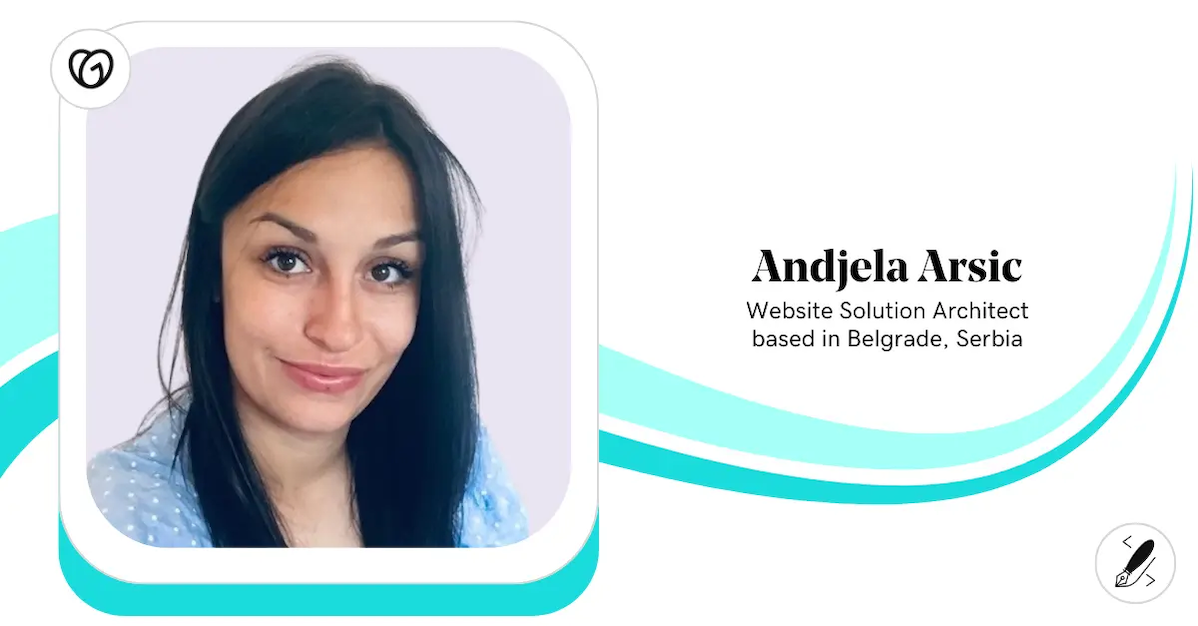 Andjela Arsic, Website Solution Architect, GoDaddy.