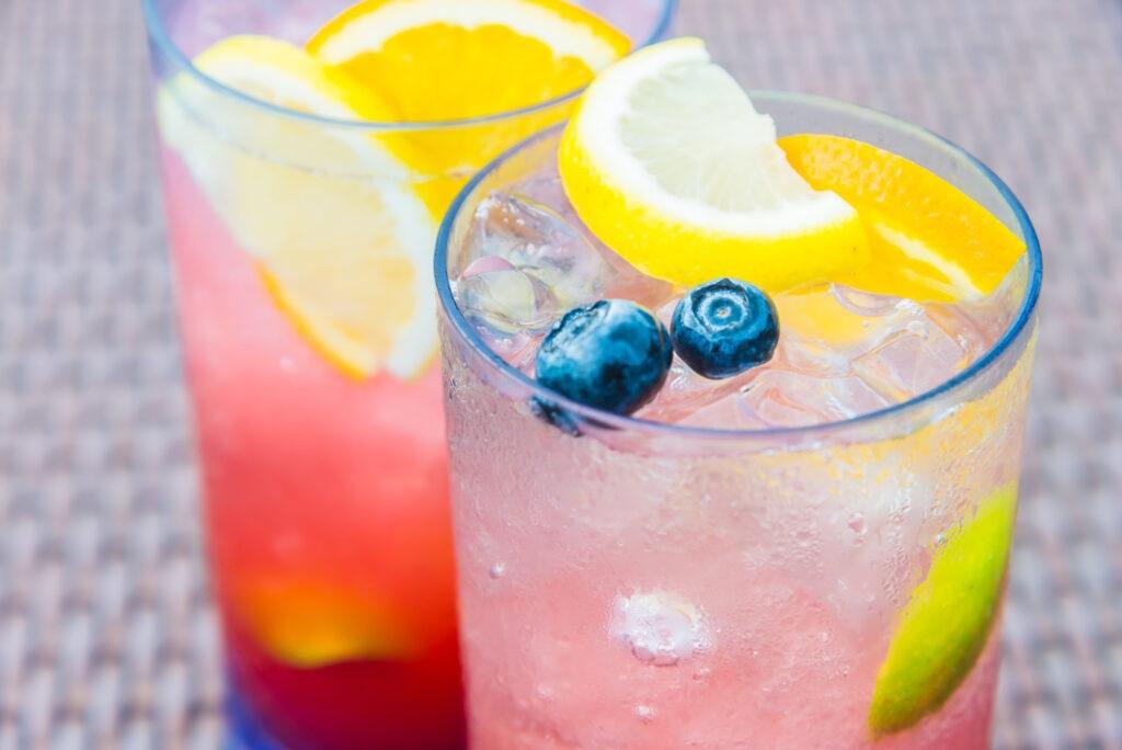 A pair of "mocktails" are shown.