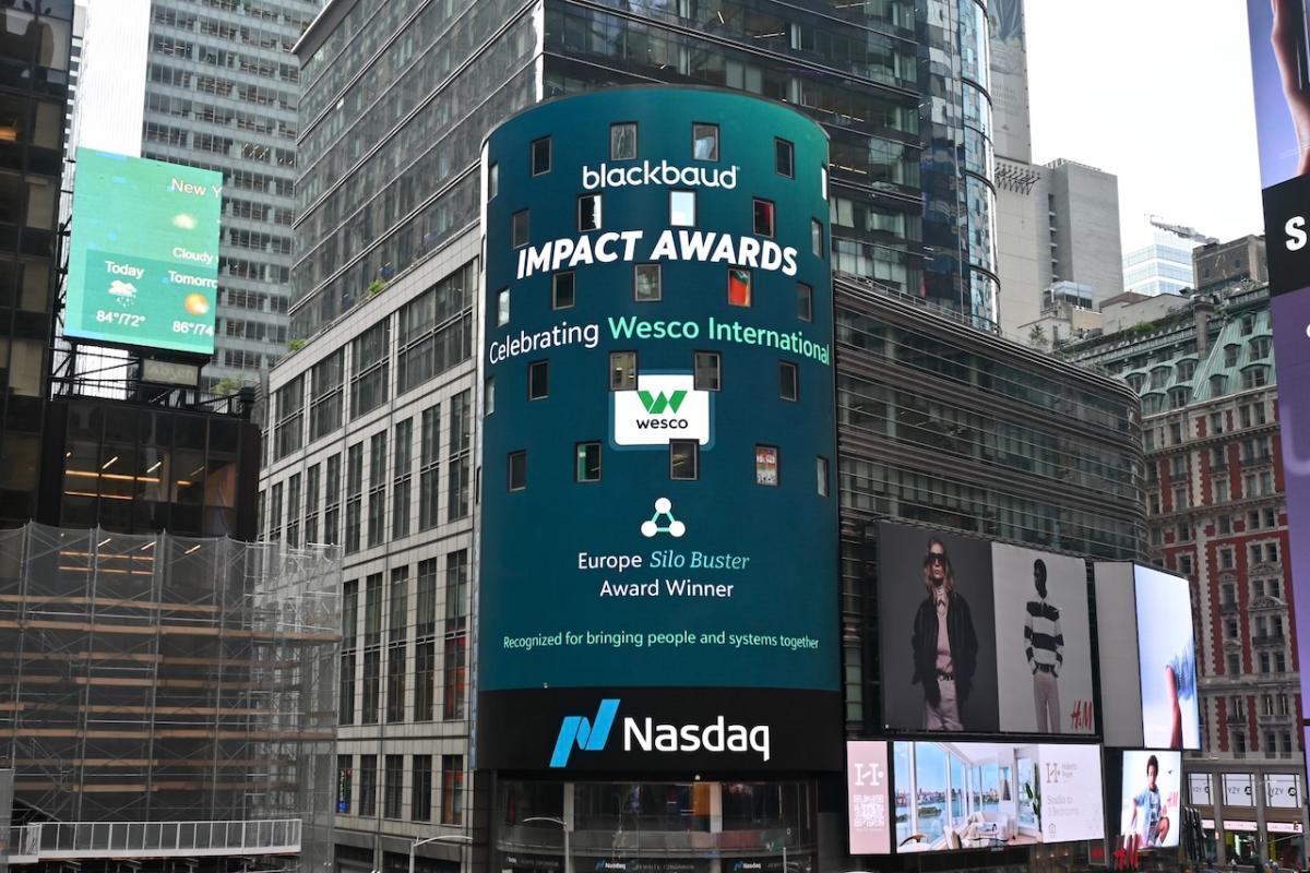 Blackbaud Impact Awards: Billboard on Wall St.