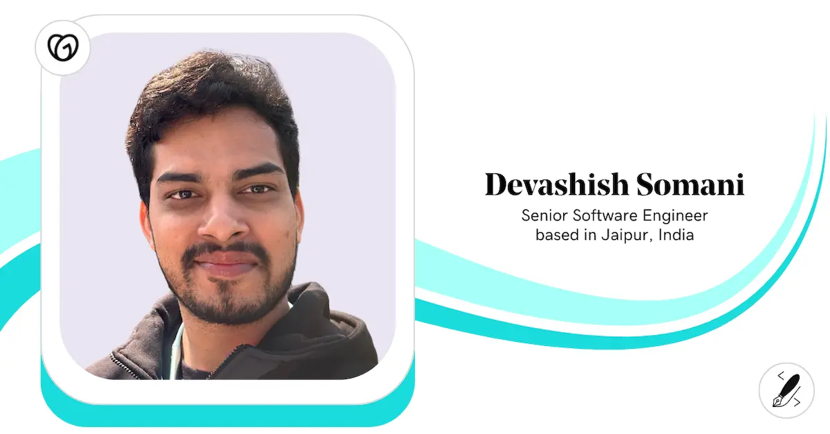 Devashish Somani, Senior Software Engineer, GoDaddy.