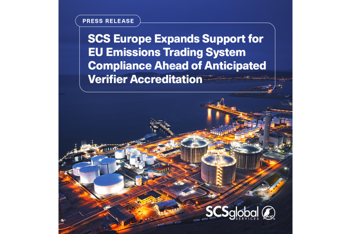 SCS Europe Expands Support for EU Emissions Trading System Compliance Ahead of Anticipated Verifier Accreditation