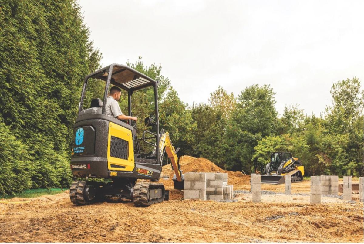 E25X Electric Mini Excavator in use