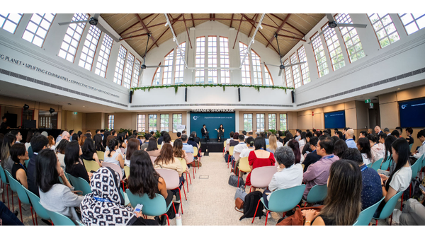 Group seated in auditorium