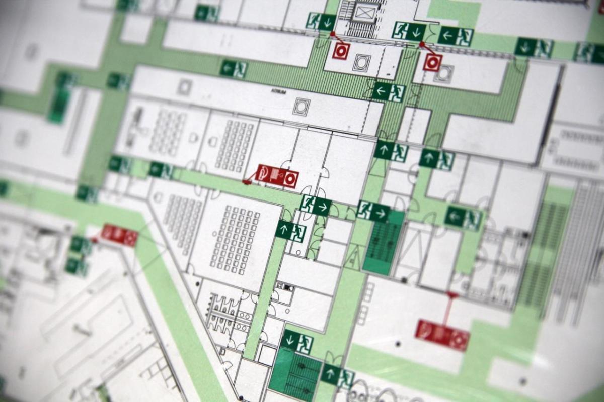 Evacuation plan map
