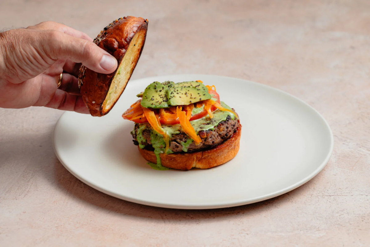 A meal is shown on a plate.