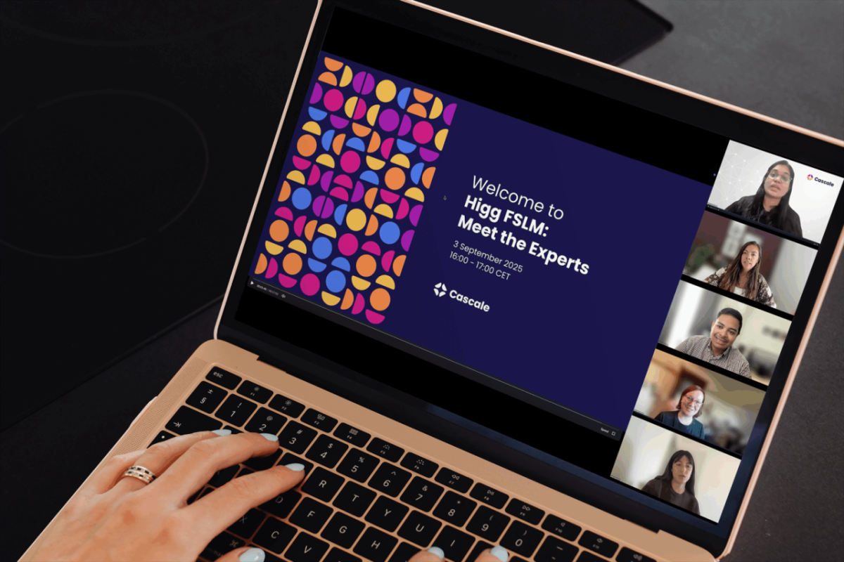 open laptop with webinar up