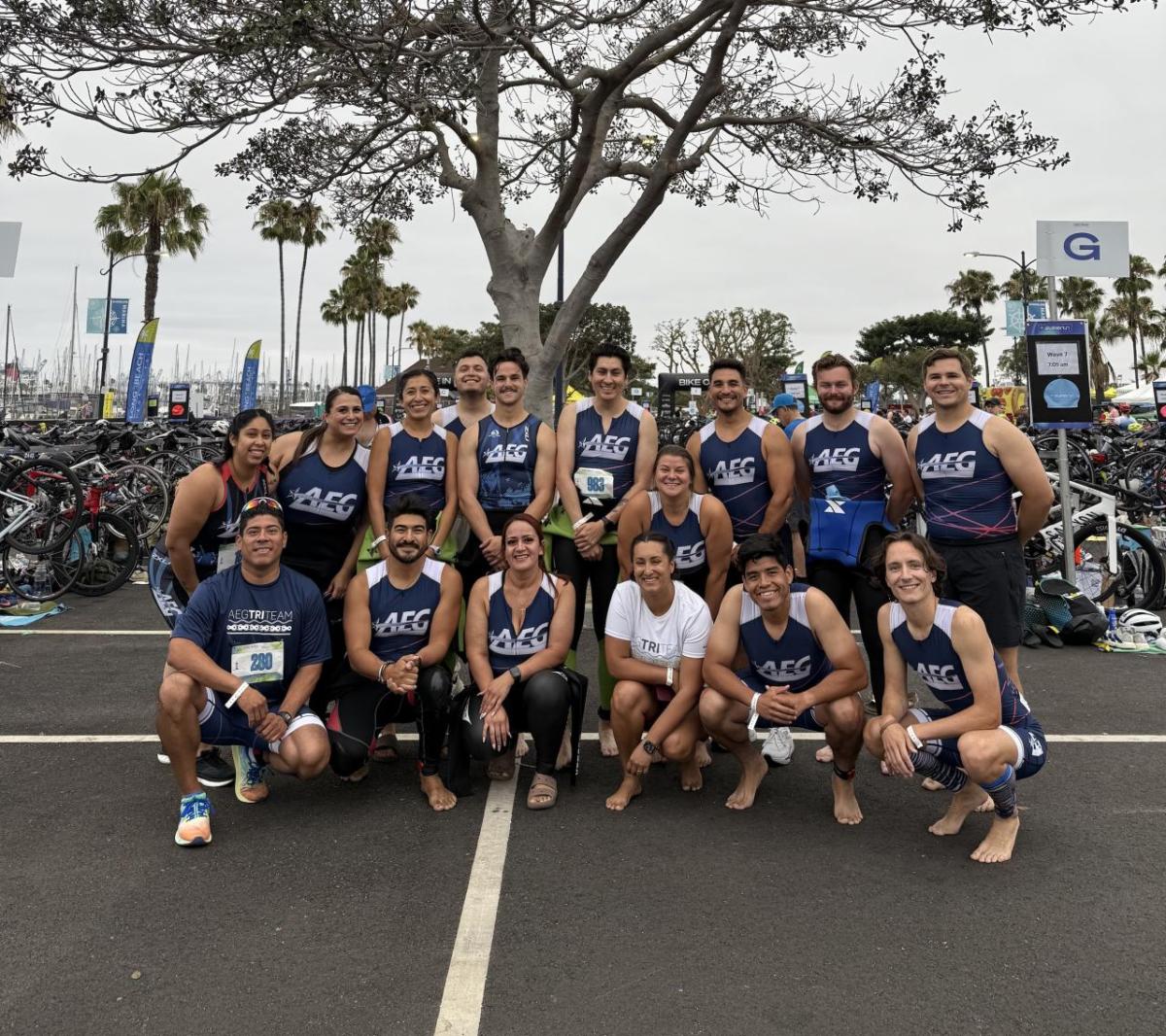 The AEG Tri Team group photo
