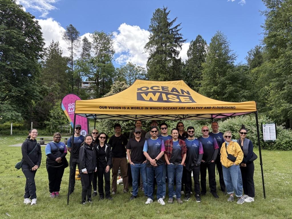 DP World's Canada Team Volunteers for Ocean Wise Shoreline Cleanup at Deer Lake in Burnaby, British Columbia. 
