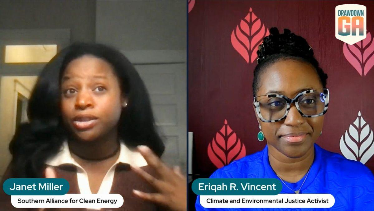 Janet Miller and Eriqah Vincent discuss electric vehicles and equity