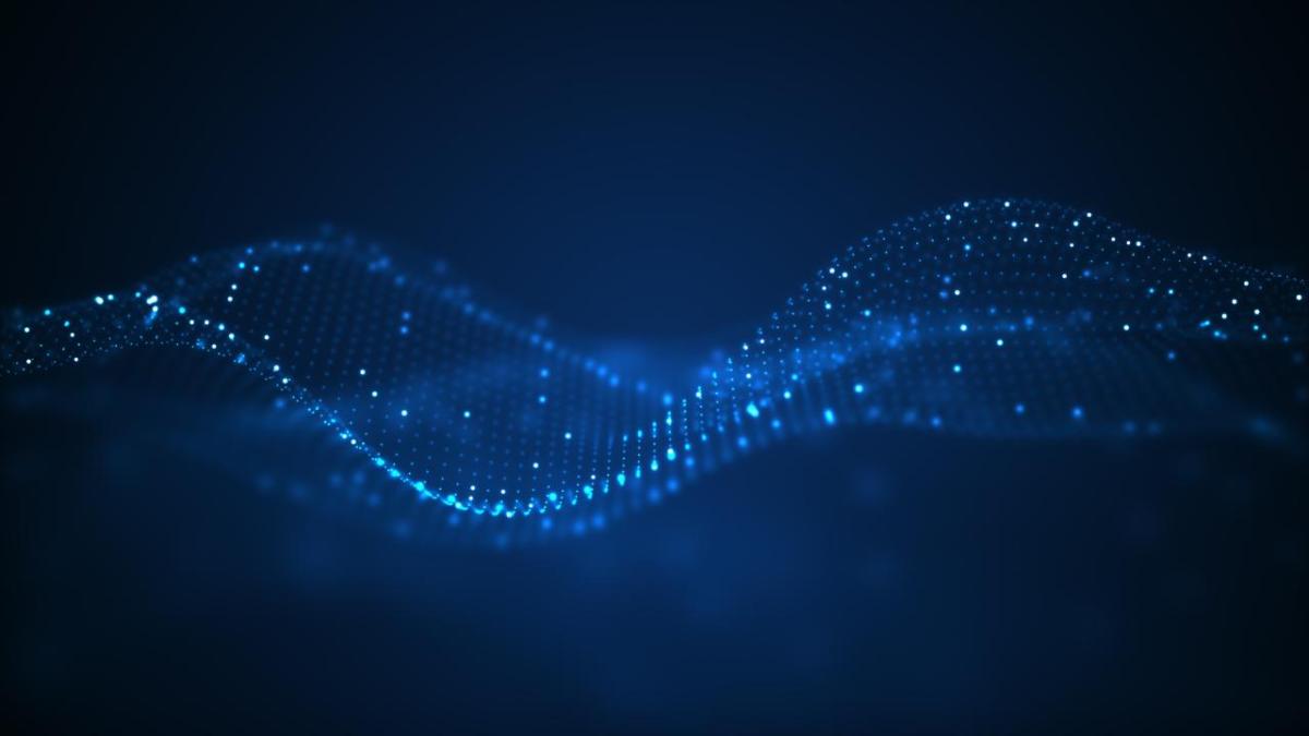 Blue wave digital visualization