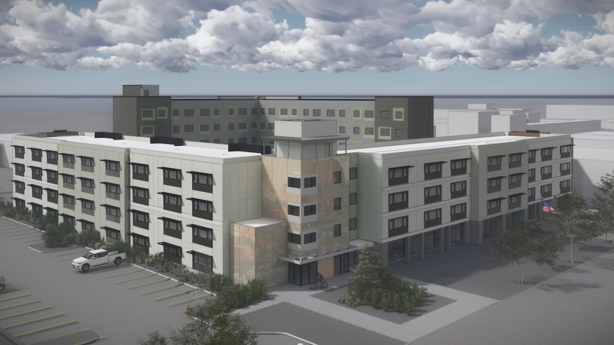 Artists rendering of Sunrise Metro apartments.