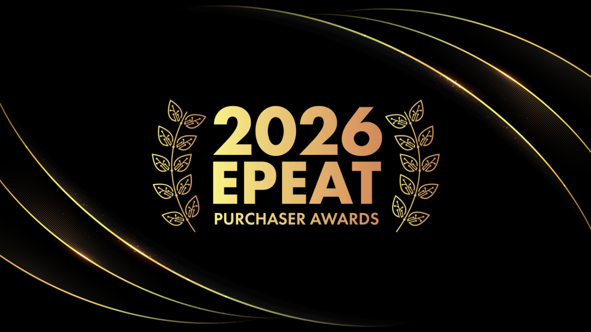 2026 EPEAT PURCHASER AWARDS logo on black field with golden accents