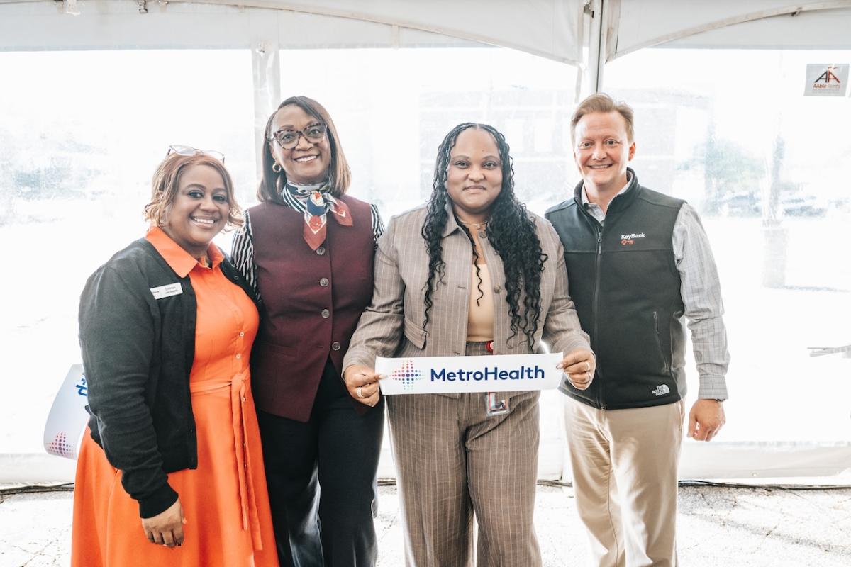 KeyBank and MetroHealth Team during the ribbon cutting.