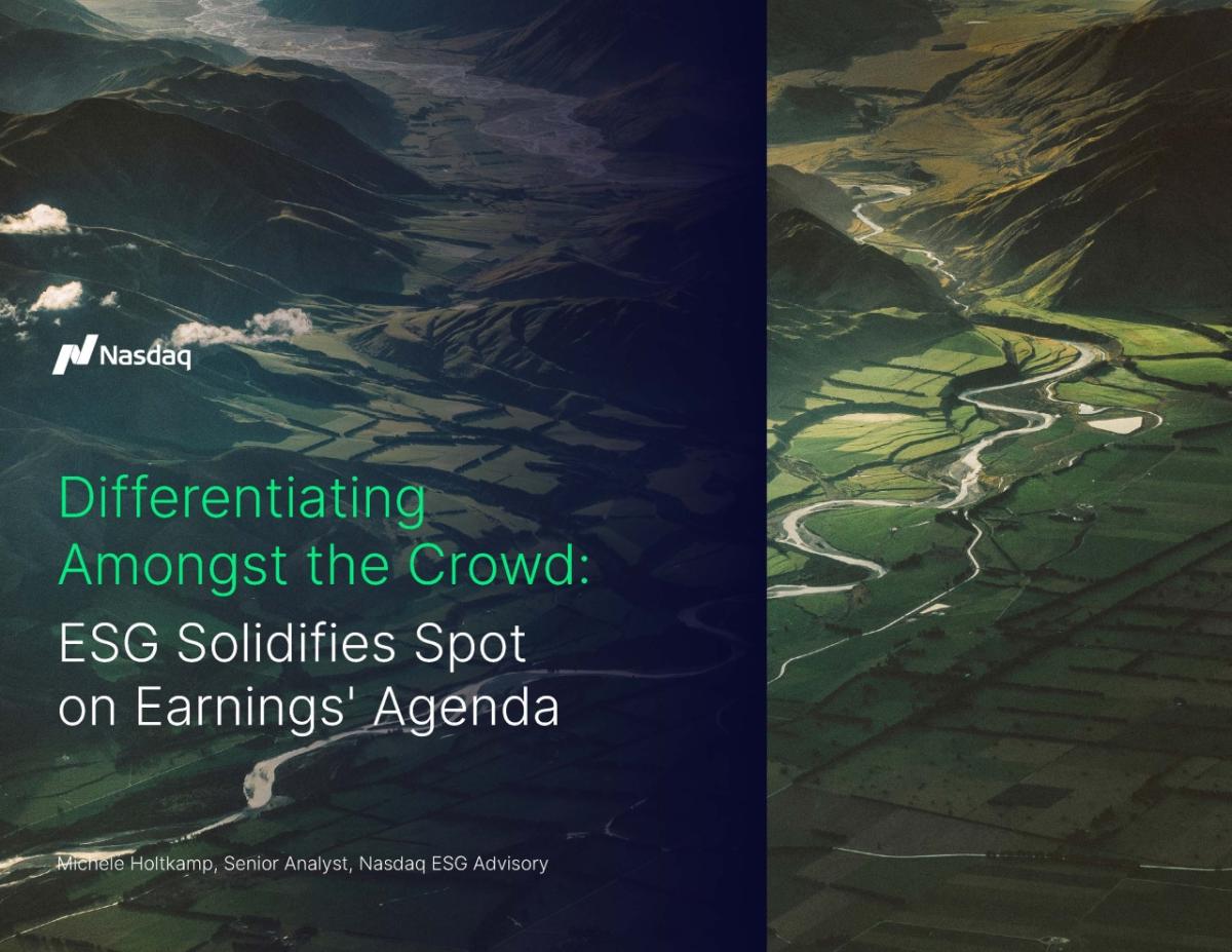 "Nasdaq Quarterly ESG Report Differentiating Amongst the Crowd"