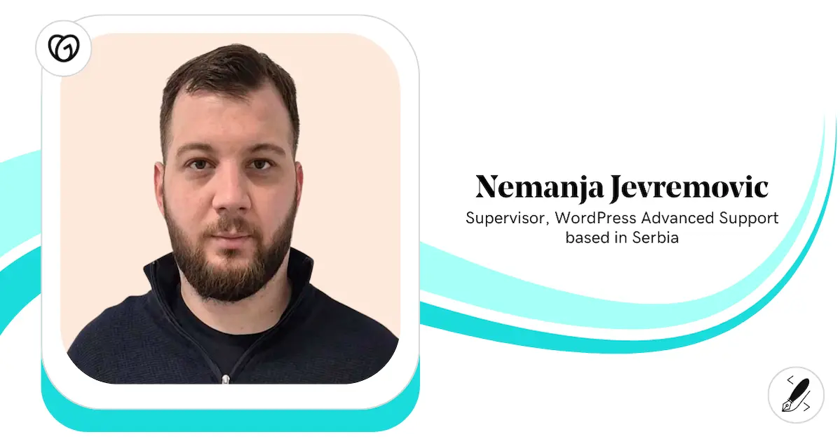 Nemanja Jevremovic, Supervisor, WordPress, Serbia.