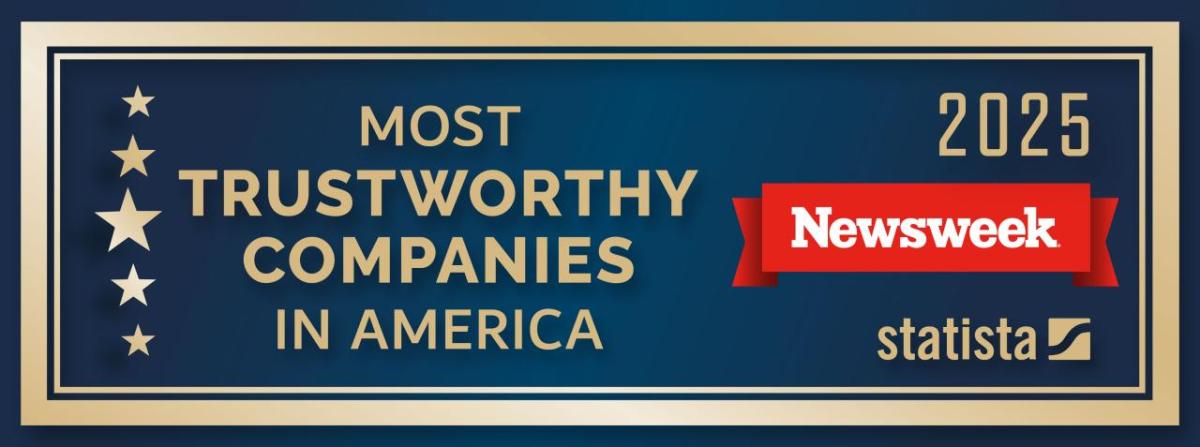 Logo for Newsweek Most Trustworthy Companies in America 2025