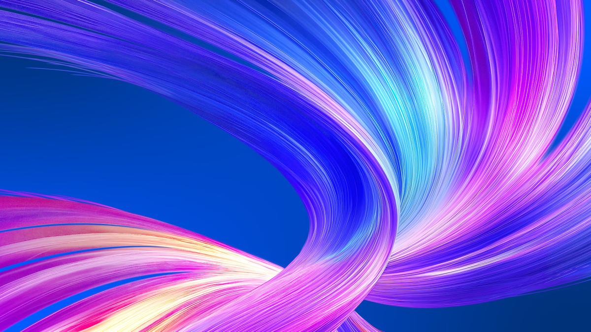 swirling blue design